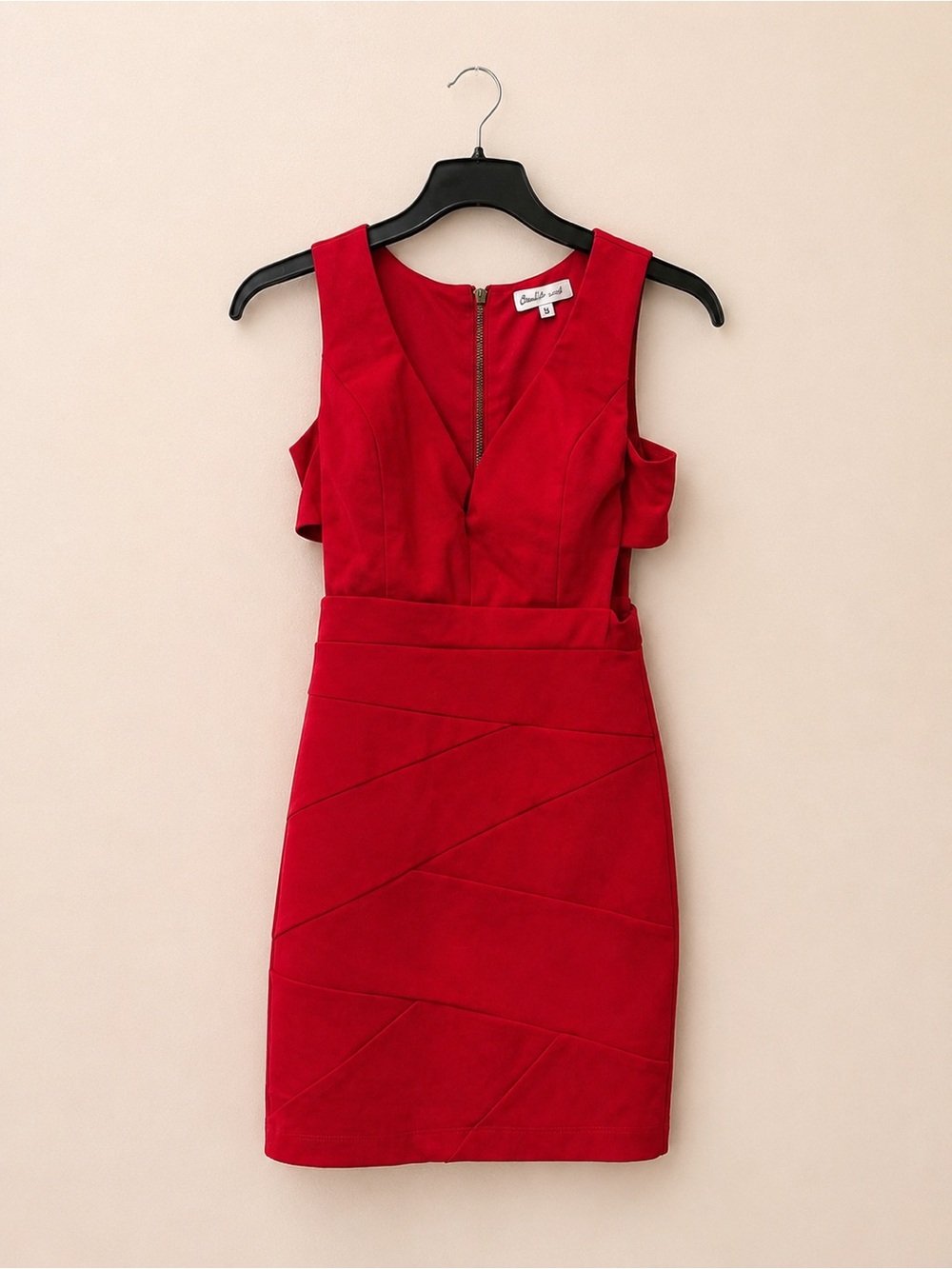 Emerald Sundae Red Bodycon Cutout Dress Size 3